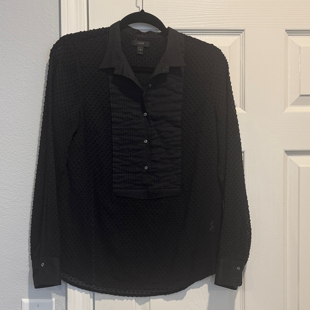 Black Button-Up Blouse J Crew